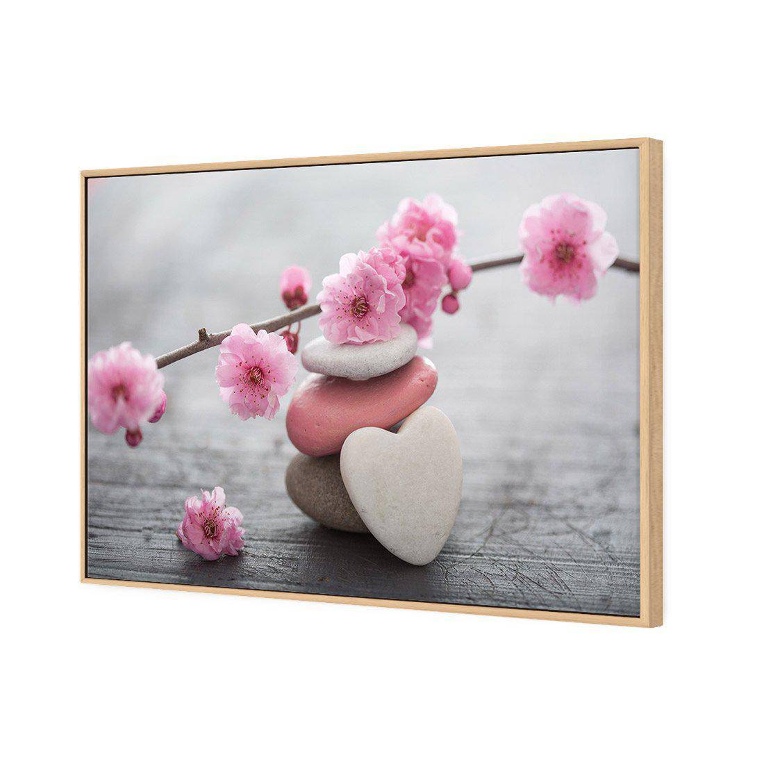 Blossom Stones | Standard Canvas | Floating Frame | Oak