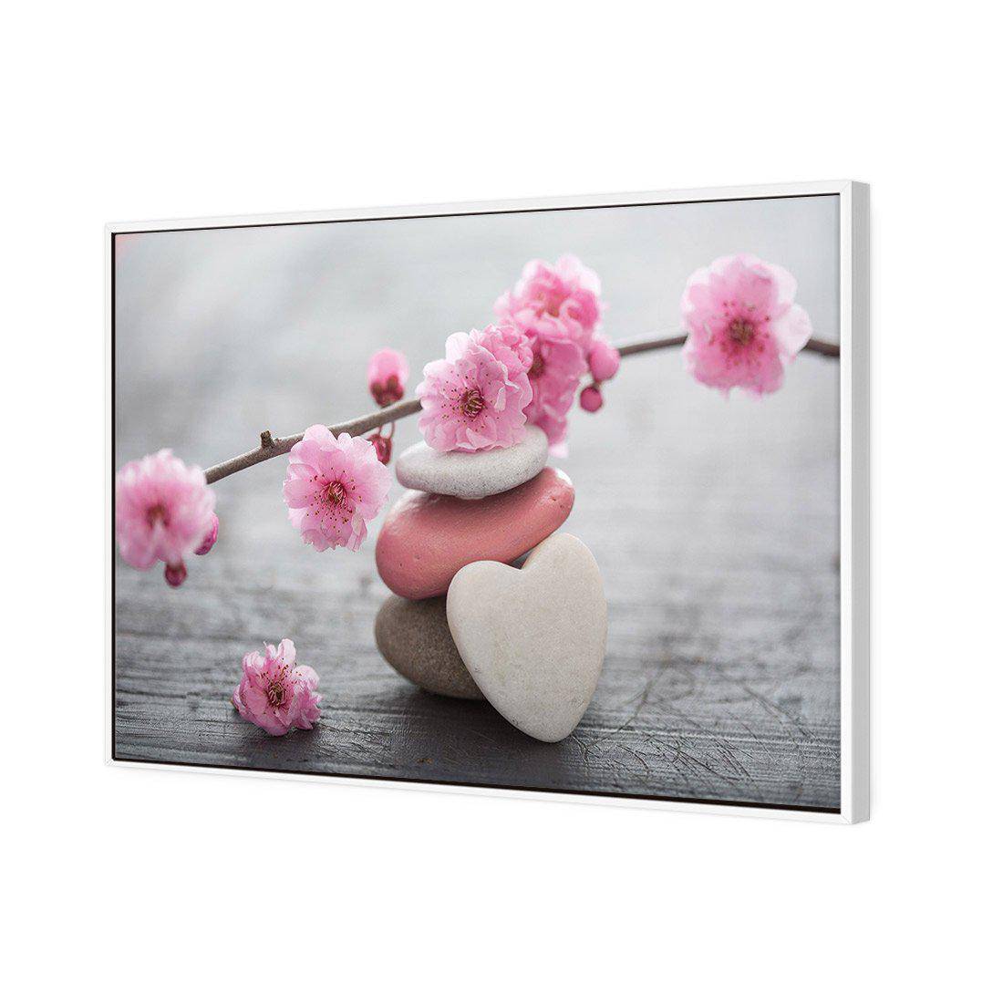 Blossom Stones | Standard Canvas | Floating Frame | White