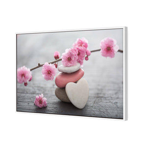 Blossom Stones | Standard Canvas | Floating Frame | White