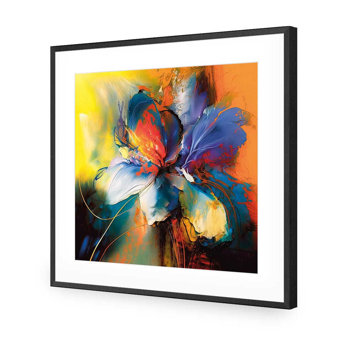 Blue Blossom I - Wall Art Designs - WB_100634_AS_Q CAF_AP - 030 - MAT_37x37_S - 2538 - BLK