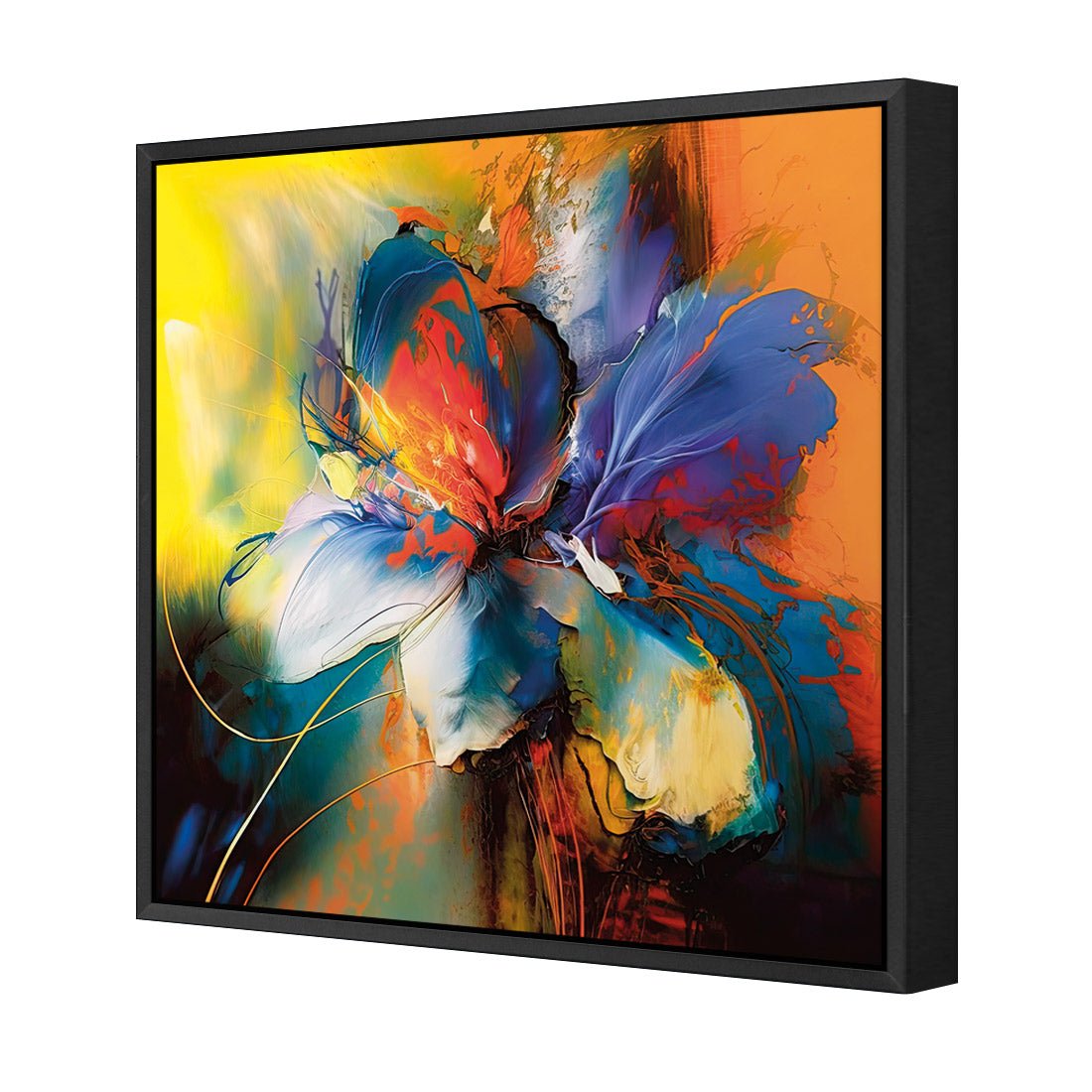 Blue Blossom I - Wall Art Designs - WB_100634_AS_Q CAF_CP - MPY - 260 - M - S - S_37x37_S - 1550 - BLK