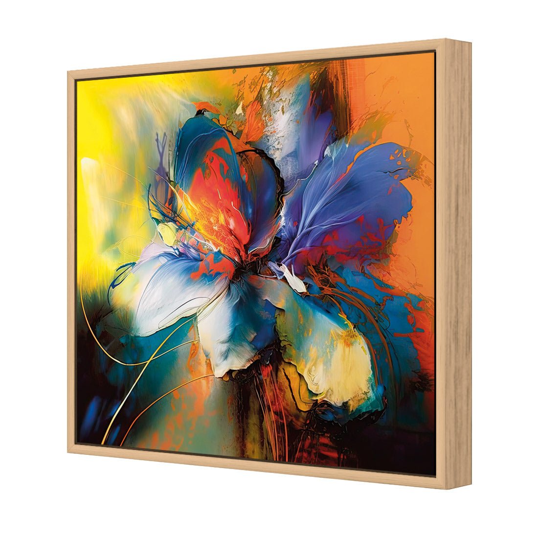 Blue Blossom I - Wall Art Designs - WB_100634_AS_Q CAF_CP - MPY - 260 - M - S - S_37x37_S - 1550 - OAK