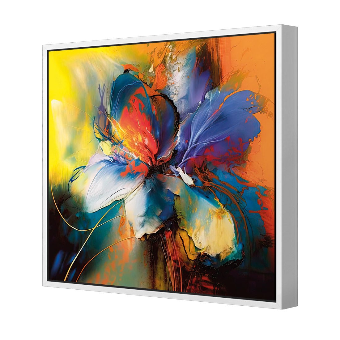 Blue Blossom I - Wall Art Designs - WB_100634_AS_Q CAF_CP - MPY - 260 - M - S - S_37x37_S - 1550 - WHT