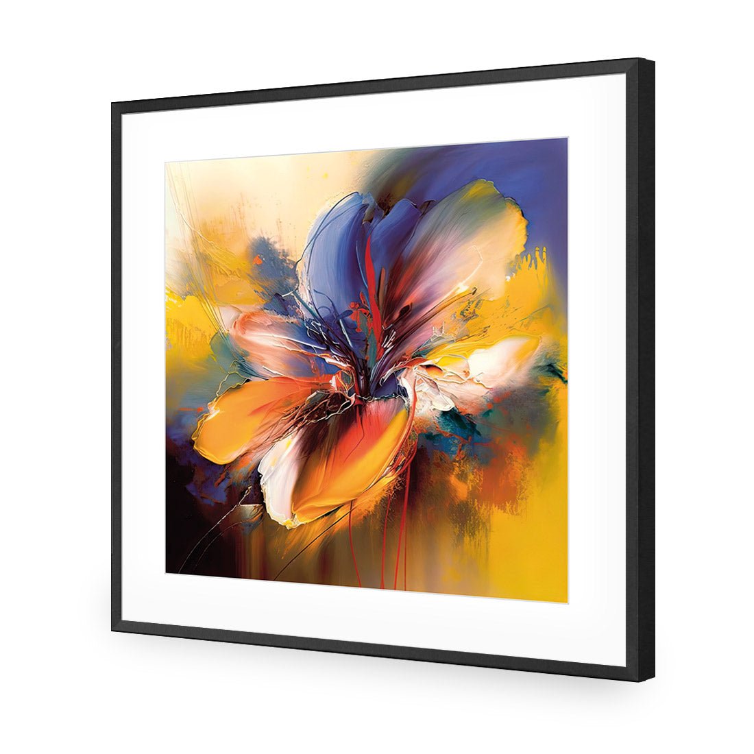 Blue Blossom II - Wall Art Designs - WB_100653_AS_Q CAF_AP - 030 - MAT_37x37_S - 2538 - BLK