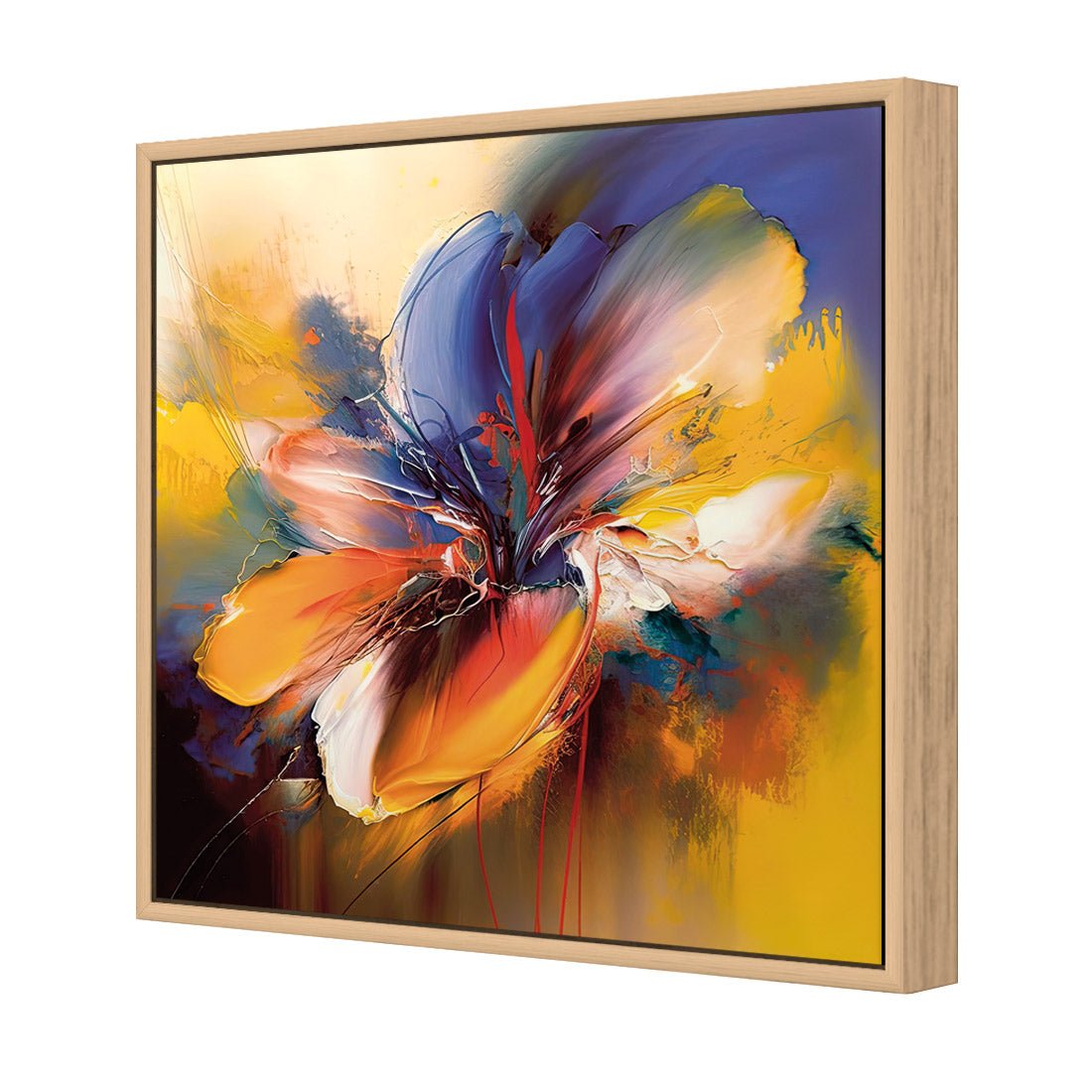 Blue Blossom II - Wall Art Designs - WB_100653_AS_Q CAF_CP - MPY - 260 - M - S - S_37x37_S - 1550 - OAK