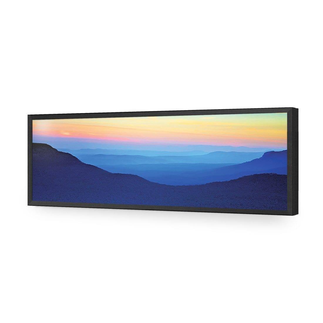 Blue Mountain Sunset (Long) - Wall Art Designs - 1198_AL_H WAD_AP - 030 - EDG_90x30_S - 2538 - BLK