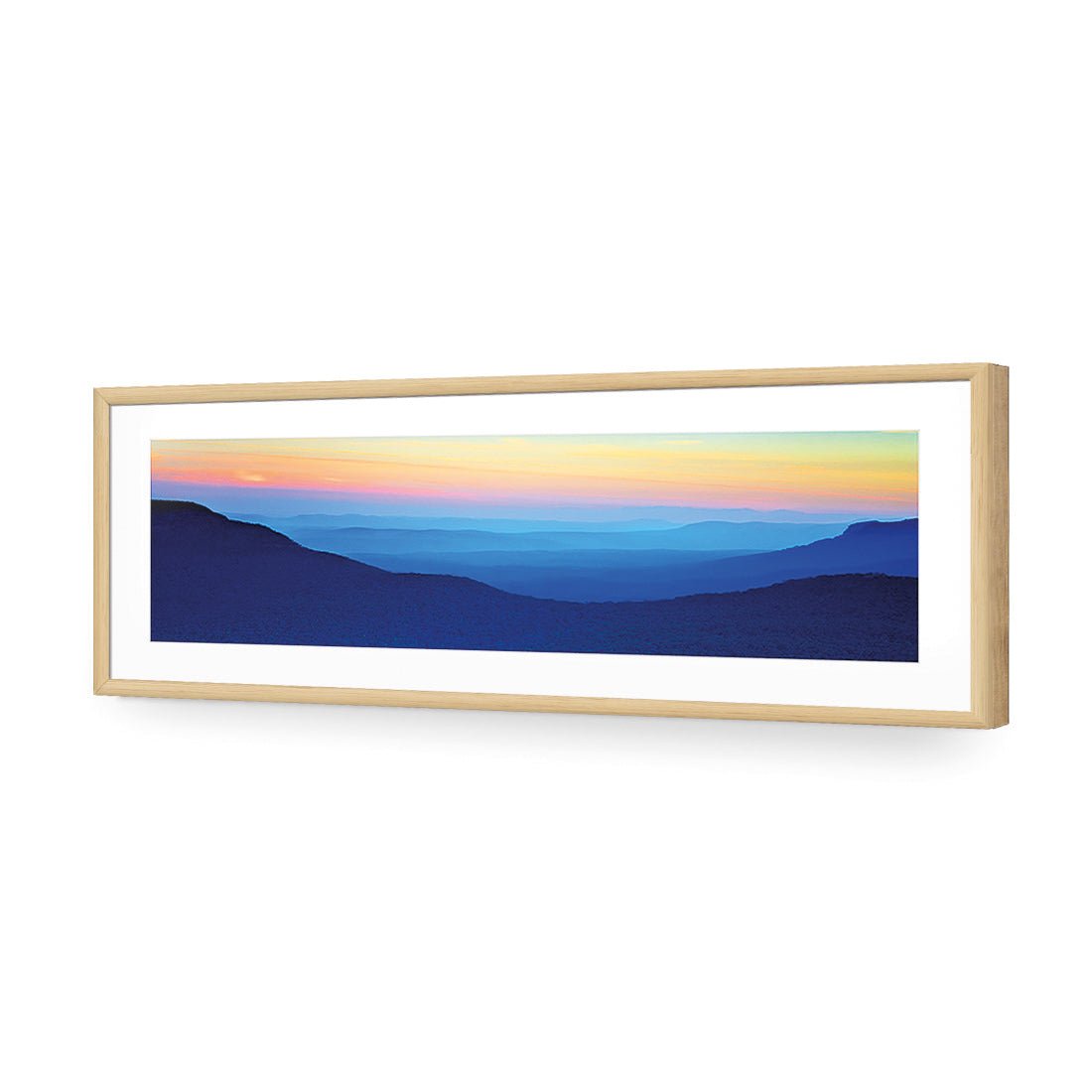 Blue Mountain Sunset (Long) - Wall Art Designs - 1198_AL_H WAD_AP - 030 - MAT_90x30_S - 2538 - OAK