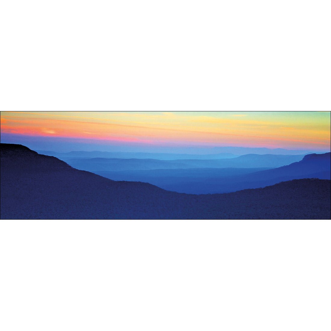 Blue Mountain Sunset (Long) - Wall Art Designs - 1198_AL_H WAD_CP - MPY - 260 - M - S - S_60x20_NONE