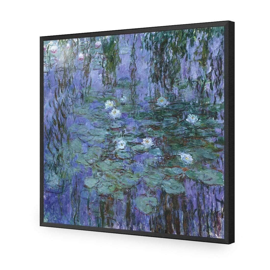 Blue Water Lilies By Monet - Wall Art Designs - 3407_AS_Q WAD_AP - 030 - EDG_37x37_S - 2538 - BLK