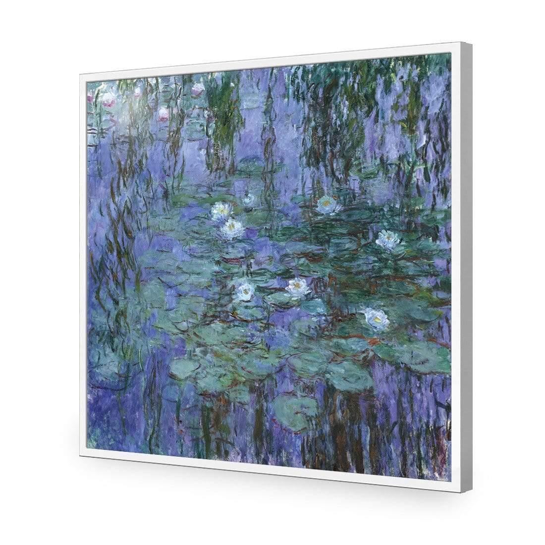 Blue Water Lilies By Monet - Wall Art Designs - 3407_AS_Q WAD_AP - 030 - EDG_37x37_S - 2538 - WHT