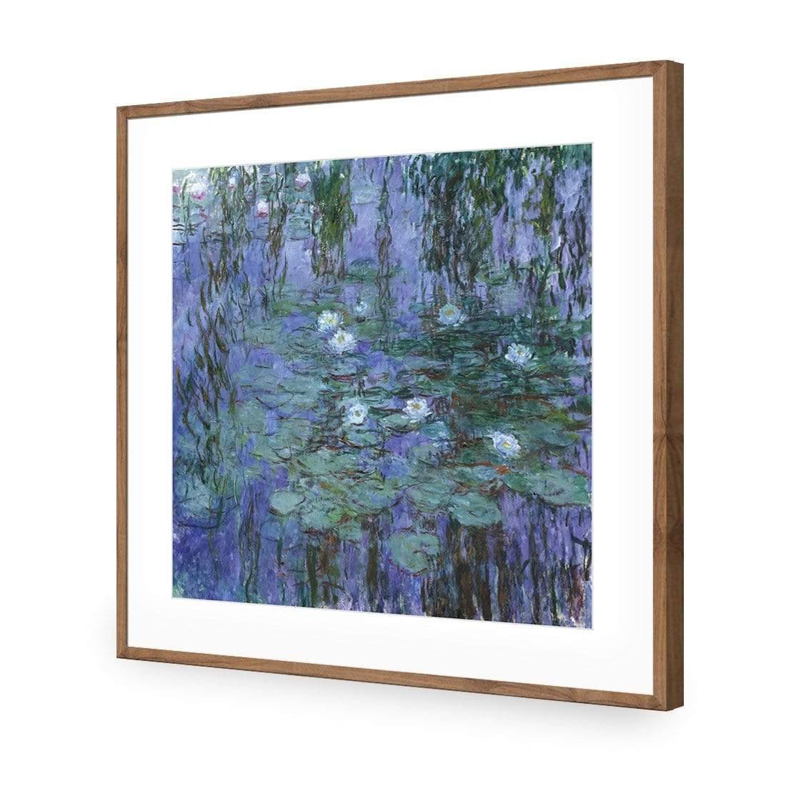 Blue Water Lilies By Monet - Wall Art Designs - 3407_AS_Q WAD_AP - 030 - MAT_37x37_S - 2538 - NAT