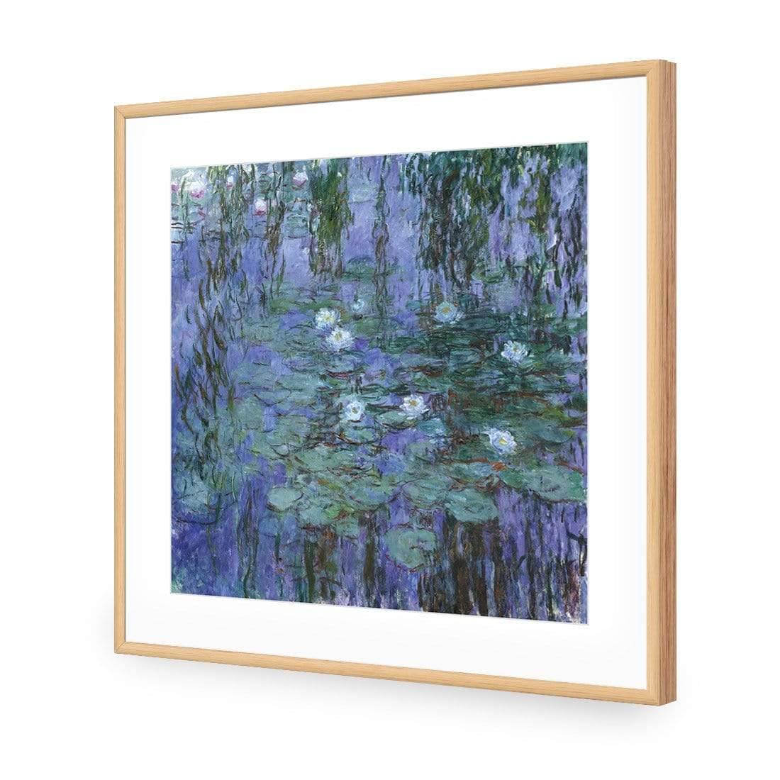 Blue Water Lilies By Monet - Wall Art Designs - 3407_AS_Q WAD_AP - 030 - MAT_37x37_S - 2538 - OAK