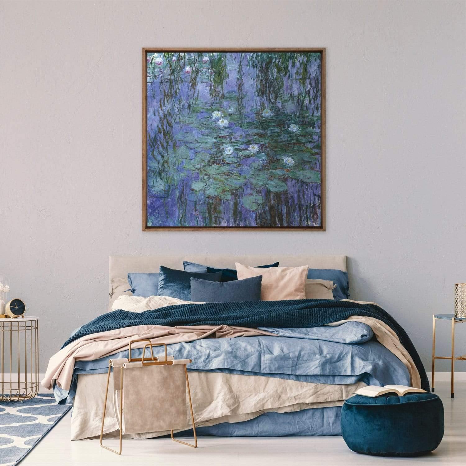 Blue Water Lilies By Monet - Wall Art Designs - 3407_AS_Q WAD_CP - MPY - 260 - M - S - S_37x37_NONE