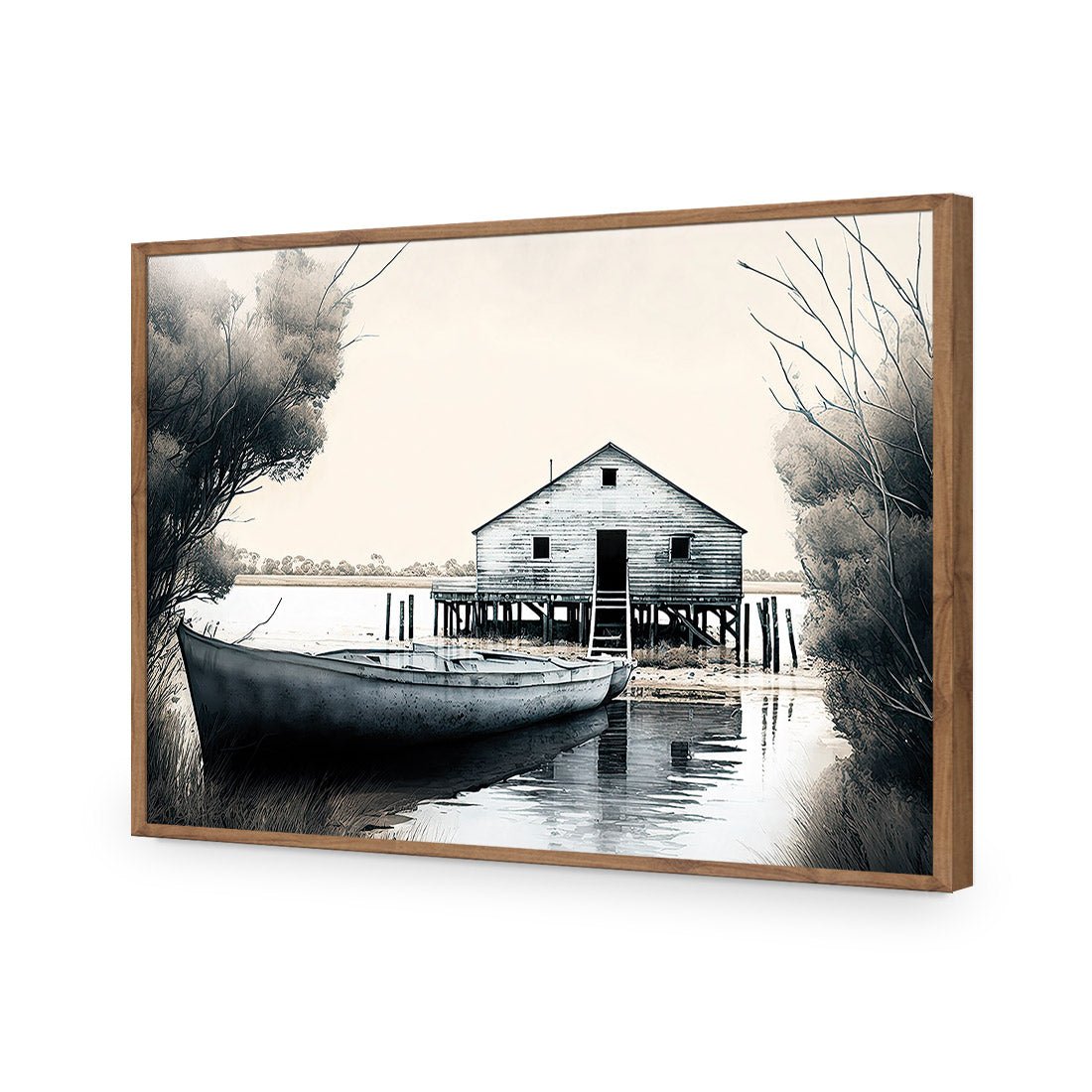 Boat House - Wall Art Designs - WH_1134_AR_H CAF_AP - 030 - EDG_45x30_S - 2538 - NAT