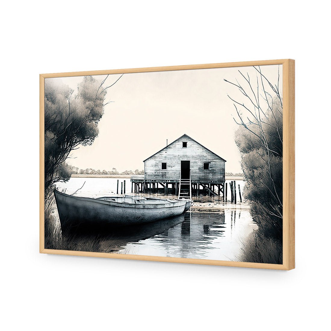 Boat House - Wall Art Designs - WH_1134_AR_H CAF_AP - 030 - EDG_45x30_S - 2538 - OAK