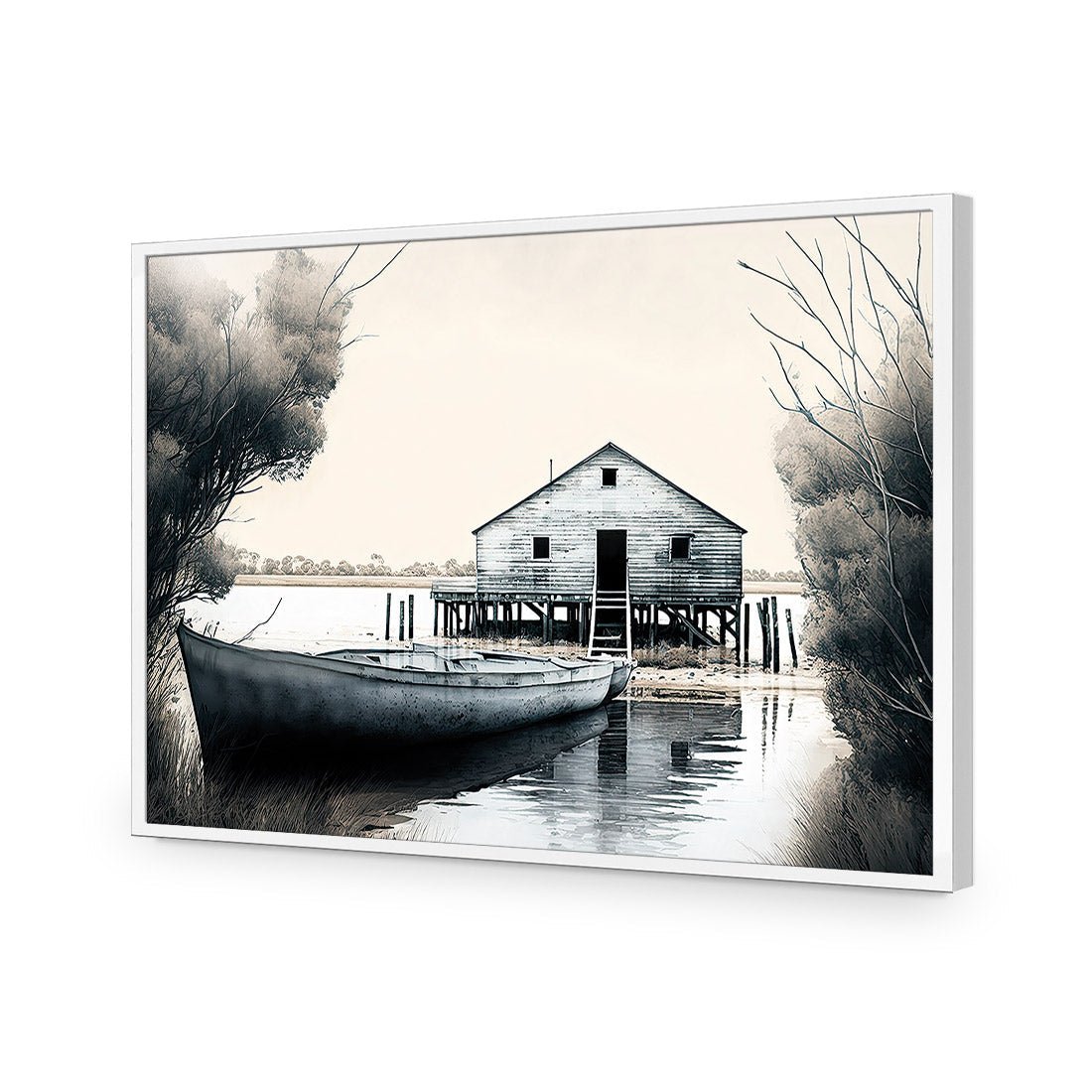 Boat House - Wall Art Designs - WH_1134_AR_H CAF_AP - 030 - EDG_45x30_S - 2538 - WHT