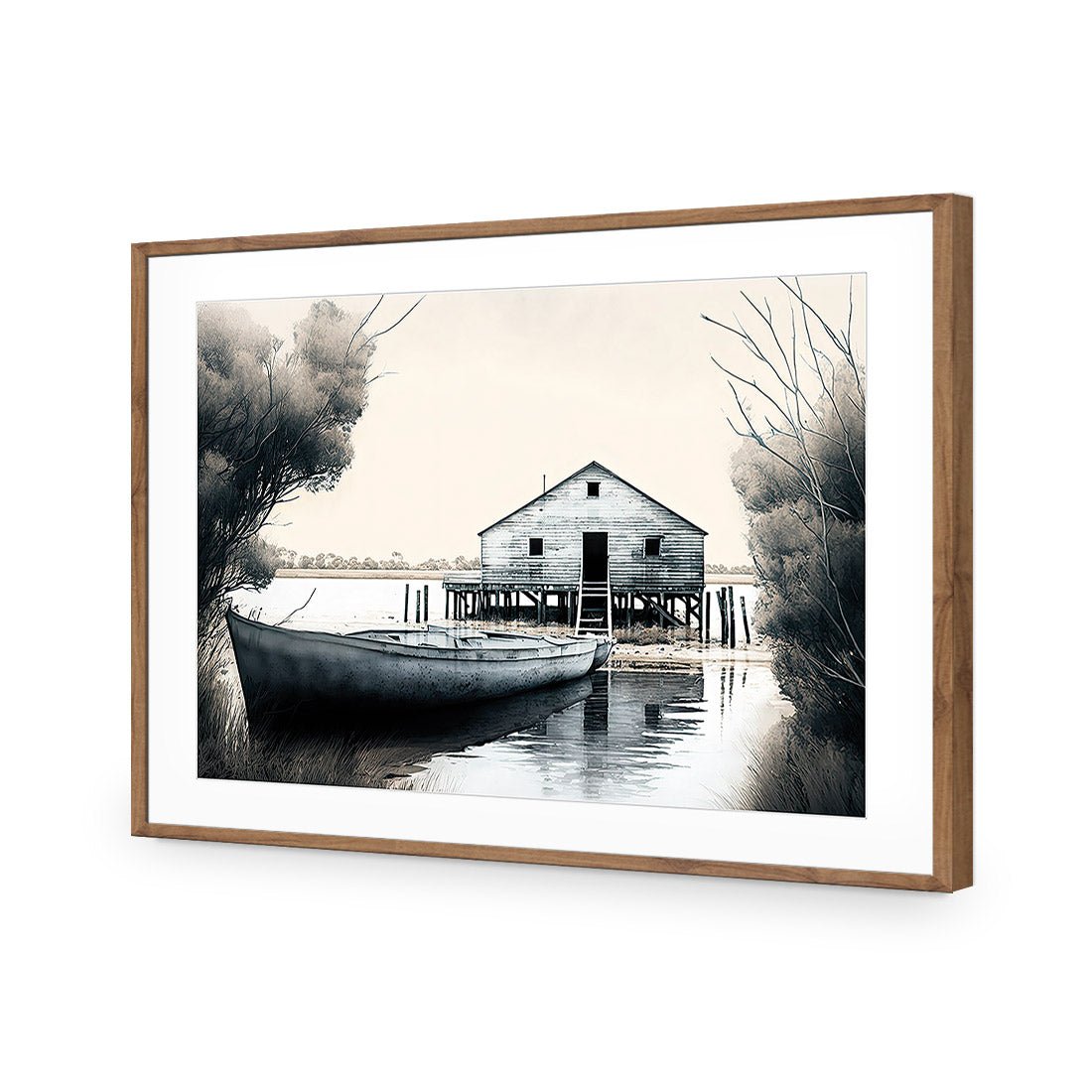 Boat House - Wall Art Designs - WH_1134_AR_H CAF_AP - 030 - MAT_45x30_S - 2538 - NAT