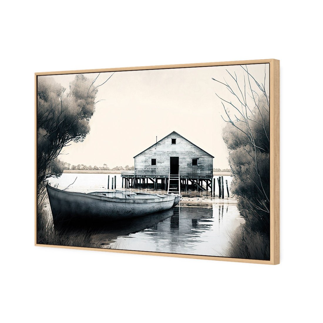 Boat House - Wall Art Designs - WH_1134_AR_H CAF_CP - MPY - 260 - M - S - S_45x30_S - 1550 - OAK