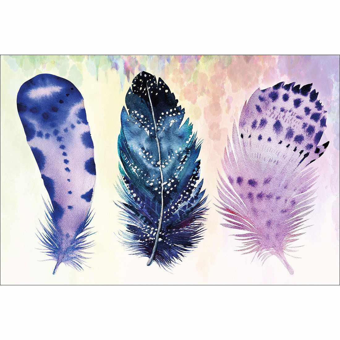 Boho Feathers Canvas Art - Wall Art Designs - 2380_AR_H WAD_CP - MPY - 260 - M - S - S_45x30_NONE