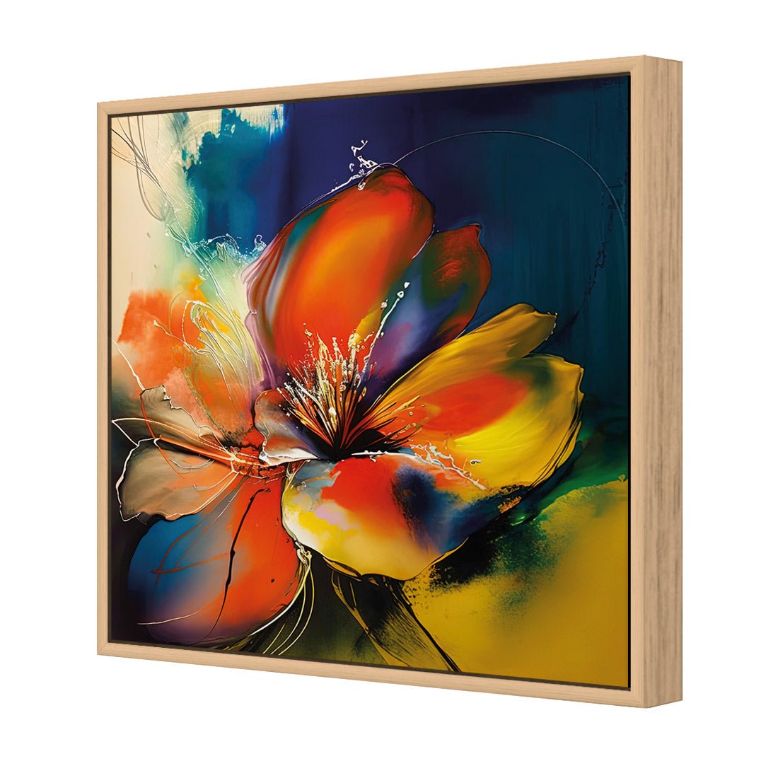 Bold Blossom - Wall Art Designs - WB_100658_AS_Q CAF_CP - MPY - 260 - M - S - S_37x37_S - 1550 - OAK