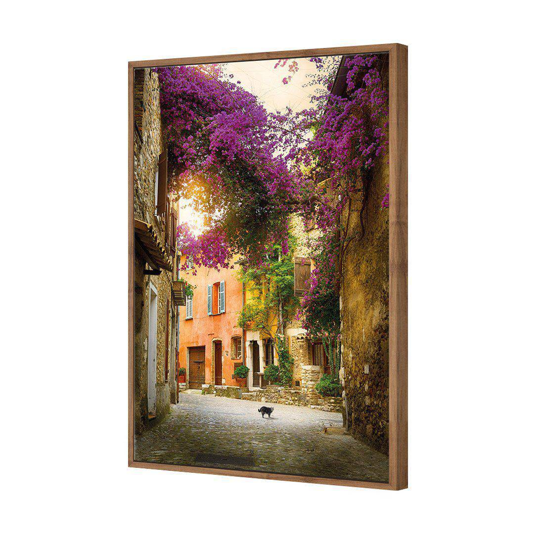 Bougainvillea Alley | Standard Canvas | Floating Frame | Natural