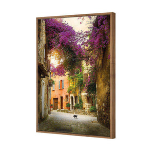 Bougainvillea Alley | Standard Canvas | Floating Frame | Natural