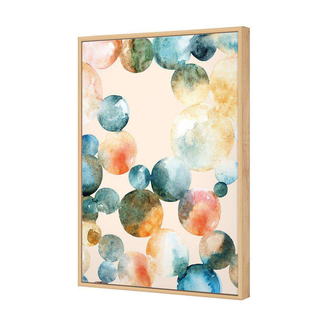 Bouncing Bubbles | Standard Canvas | Floating Frame | Oak