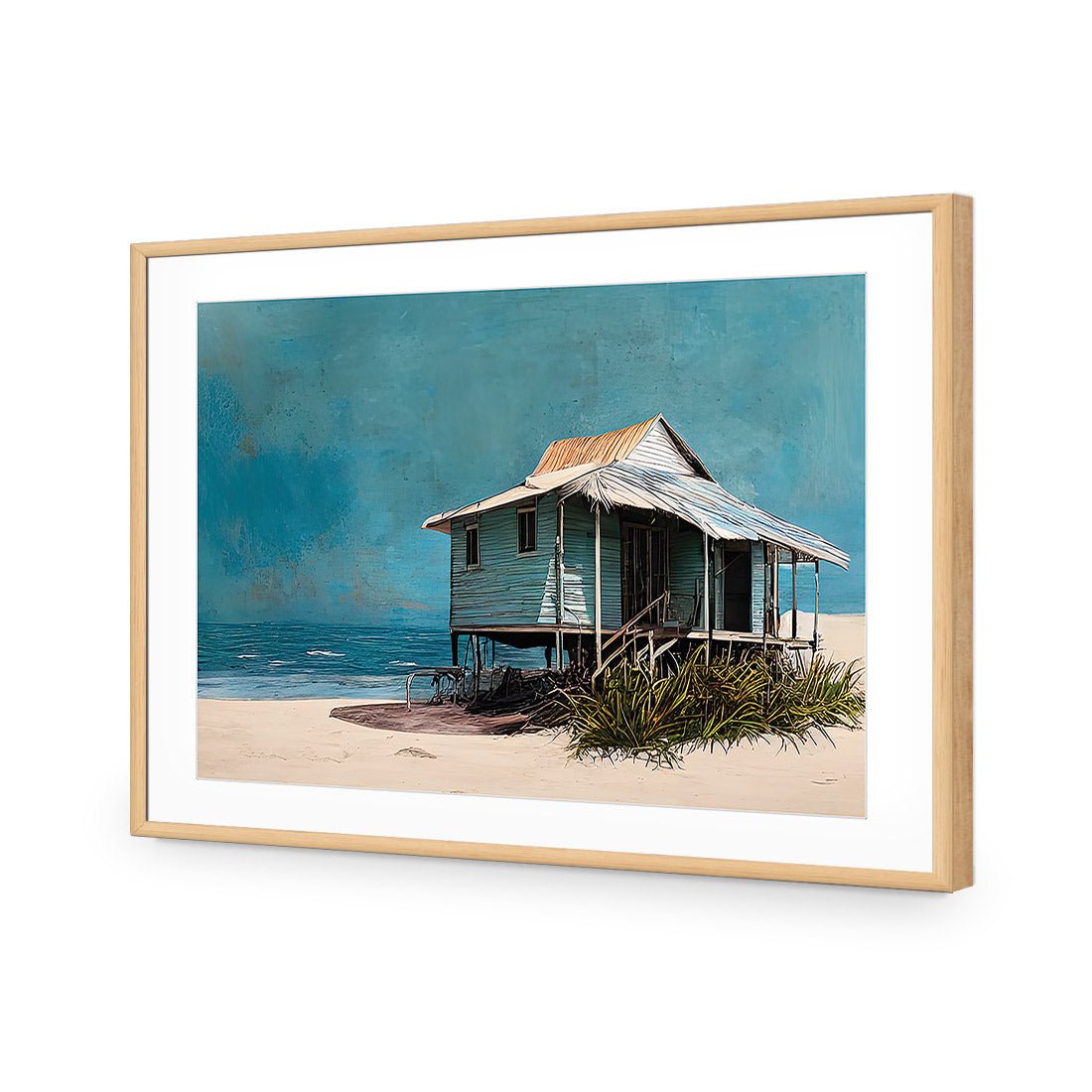 Breezeway | Classic Acrylic | Flat Frame With Border | Oak