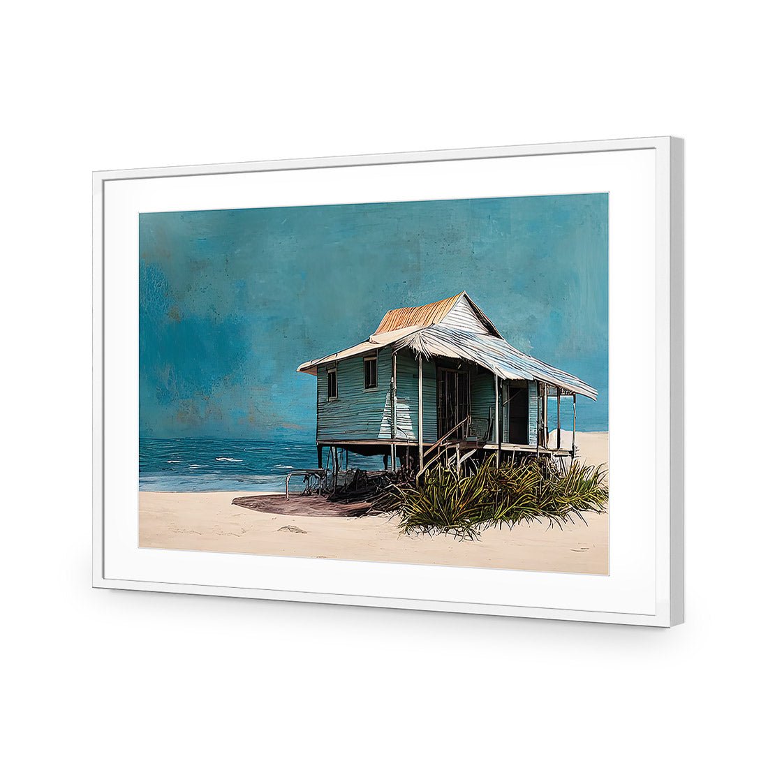 Breezeway | Classic Acrylic | Flat Frame With Border | White