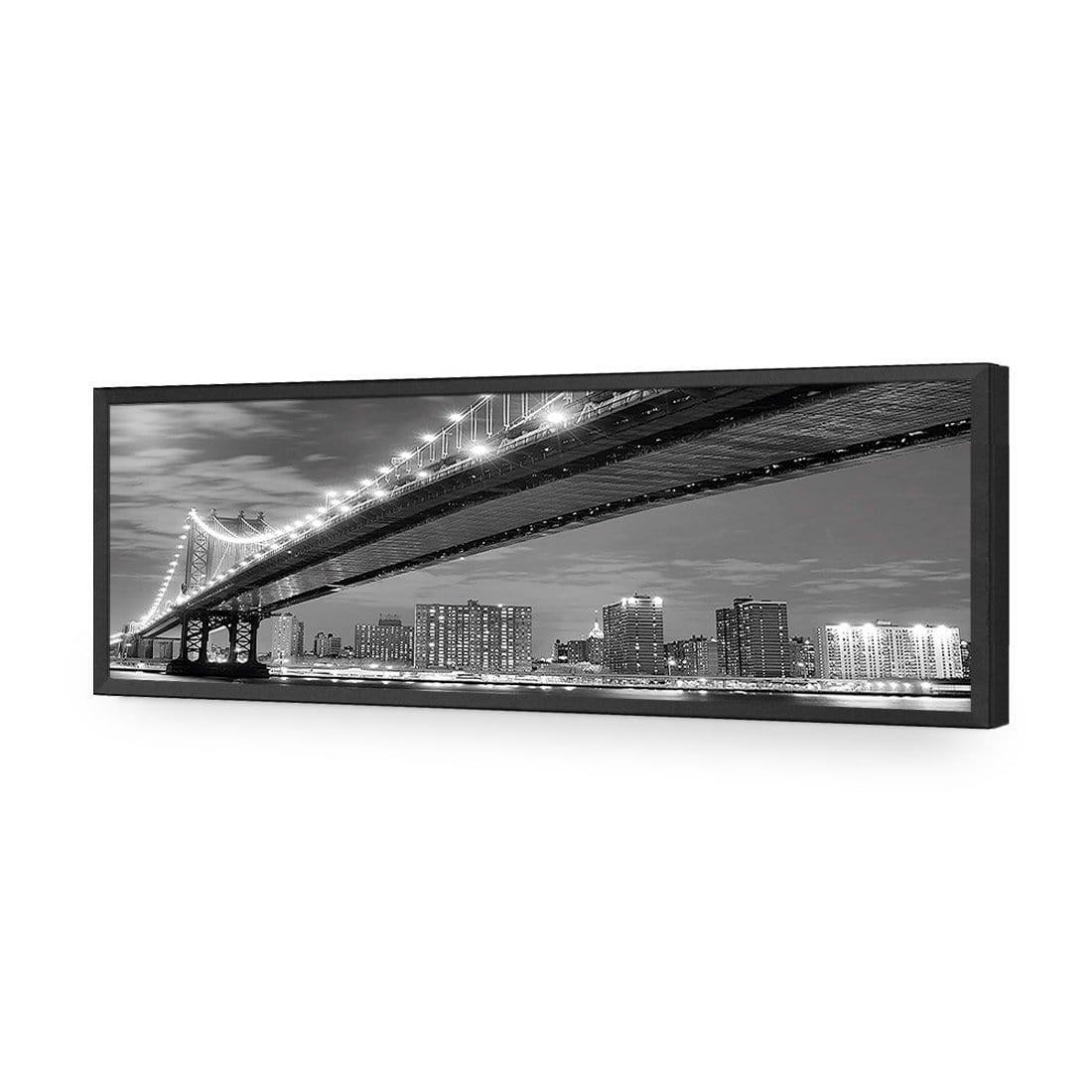 Bridge over New York, Black and White (Long) - Wall Art Designs - 1251_BL_H WAD_AP - 030 - EDG_90x30_S - 2538 - BLK