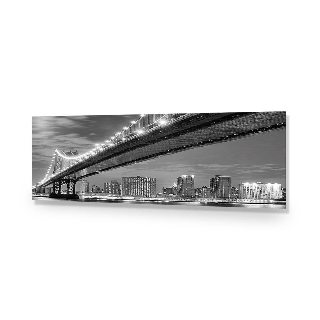 Bridge over New York, Black and White (Long) - Wall Art Designs - 1251_BL_H WAD_AP - 030 - EDG_90x30_NONE