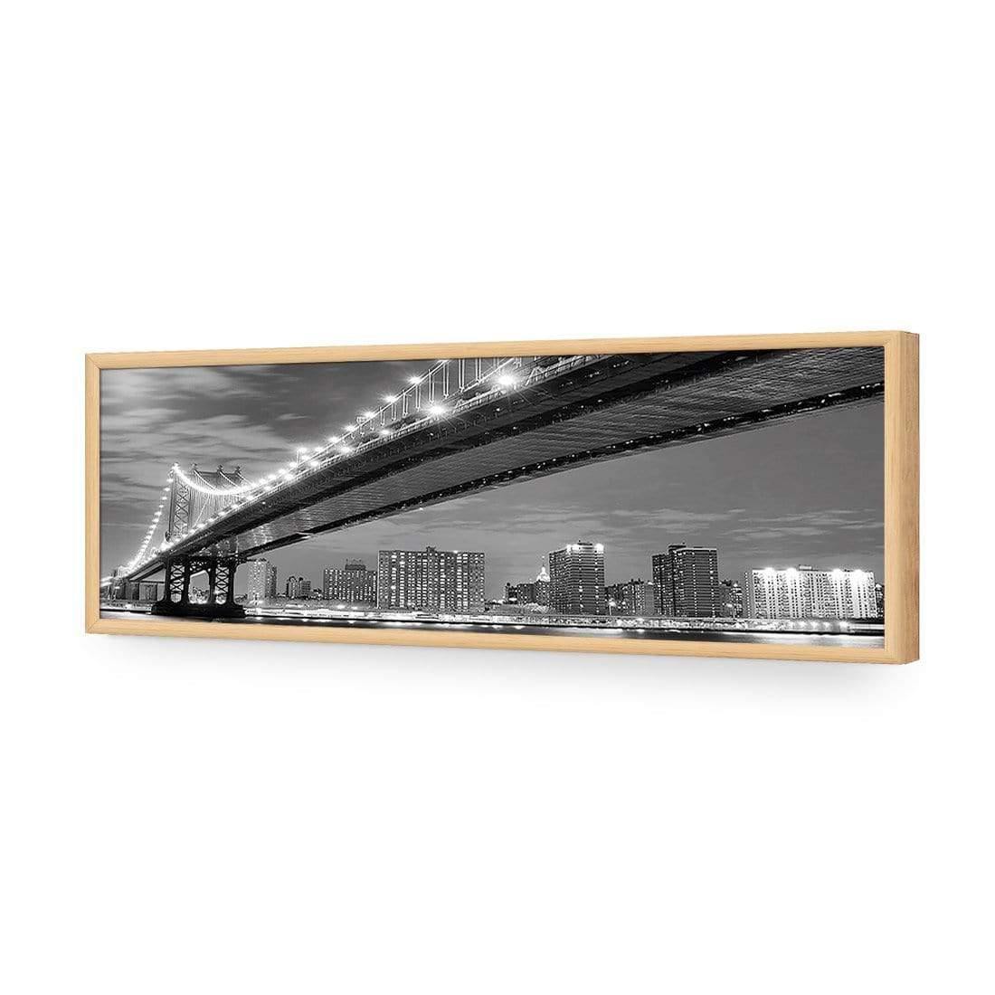 Bridge over New York, Black and White (Long) - Wall Art Designs - 1251_BL_H WAD_AP - 030 - EDG_90x30_S - 2538 - OAK