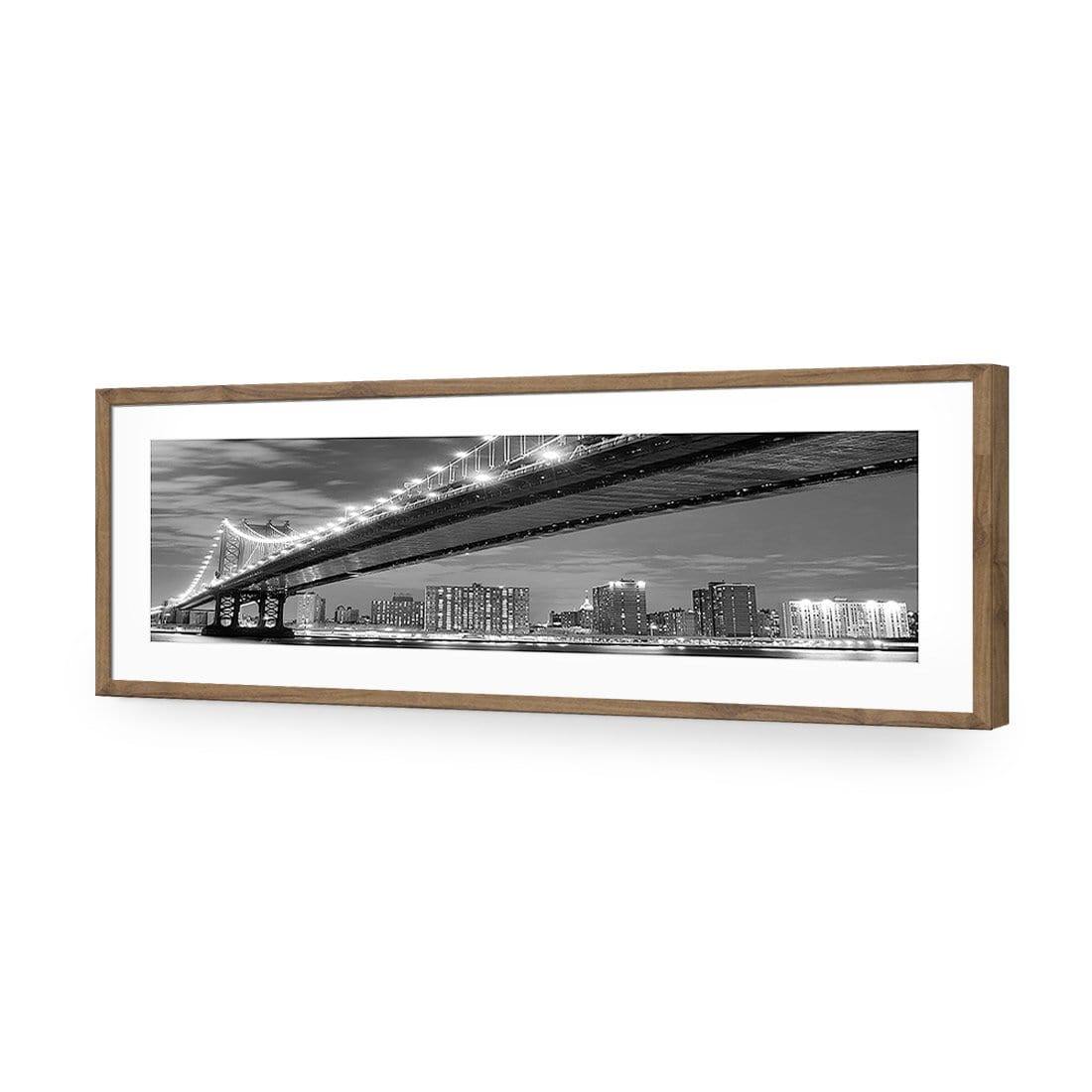 Bridge over New York, Black and White (Long) - Wall Art Designs - 1251_BL_H WAD_AP - 030 - MAT_90x30_S - 2538 - NAT