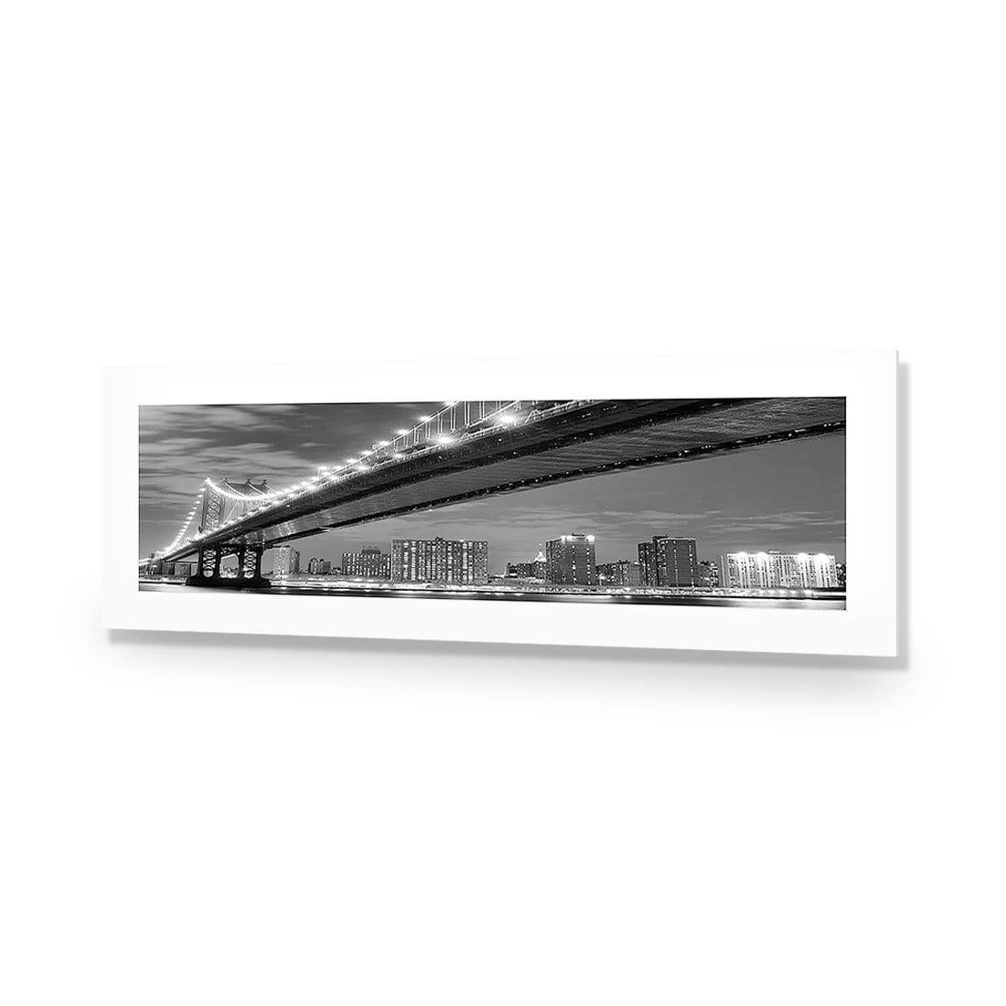 Bridge over New York, Black and White (Long) - Wall Art Designs - 1251_BL_H WAD_AP - 030 - MAT_90x30_NONE