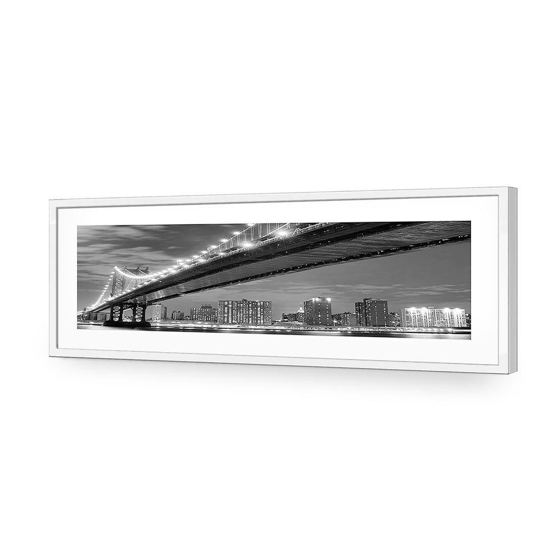 Bridge over New York, Black and White (Long) - Wall Art Designs - 1251_BL_H WAD_AP - 030 - MAT_90x30_S - 2538 - WHT