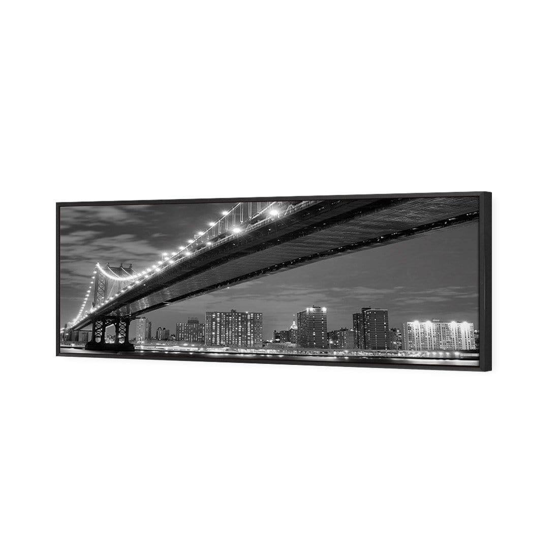 Bridge over New York, Black and White (Long) - Wall Art Designs - 1251_BL_H WAD_CP - MPY - 260 - M - S - S_60x20_S - 1550 - BLK