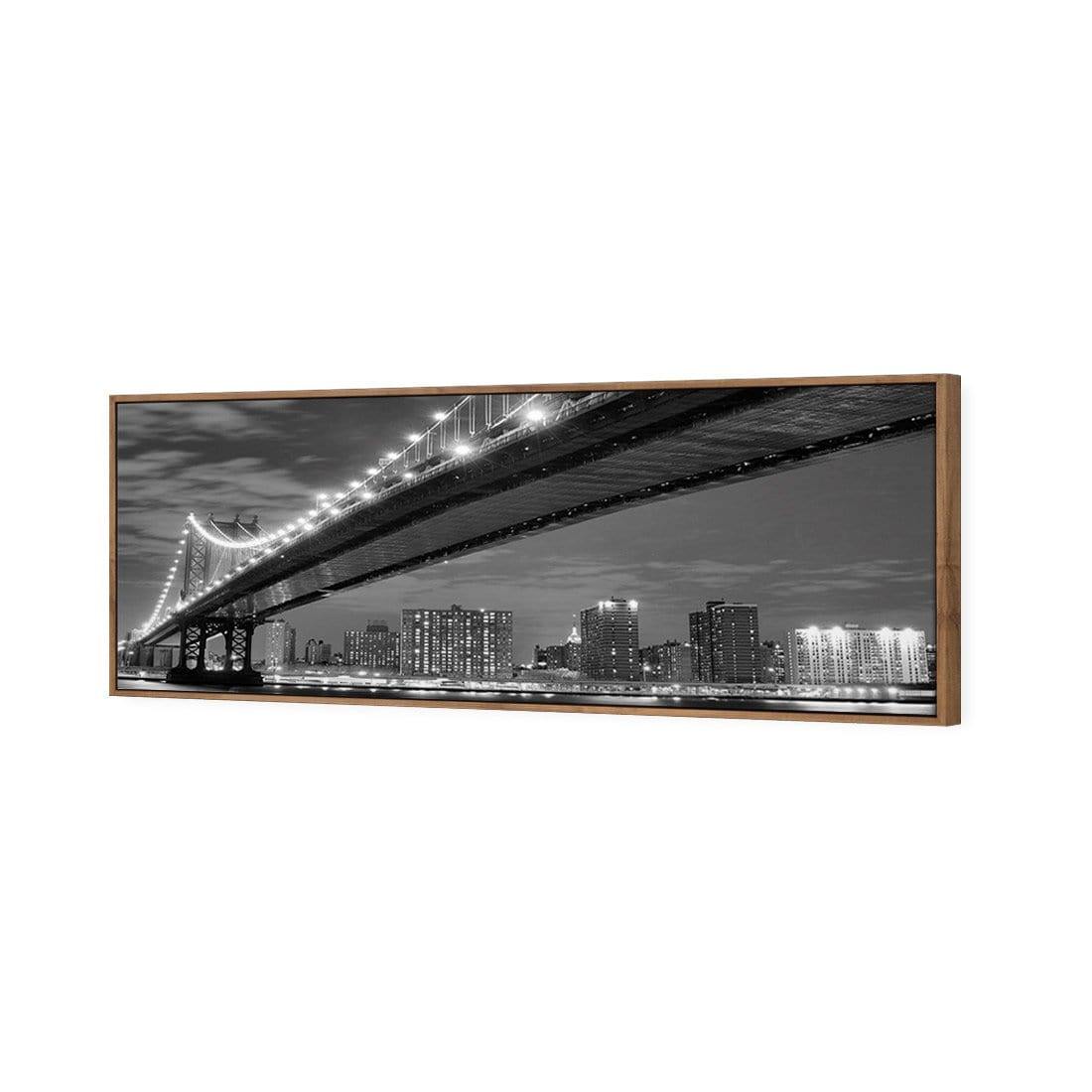 Bridge over New York, Black and White (Long) - Wall Art Designs - 1251_BL_H WAD_CP - MPY - 260 - M - S - S_60x20_S - 1550 - NAT