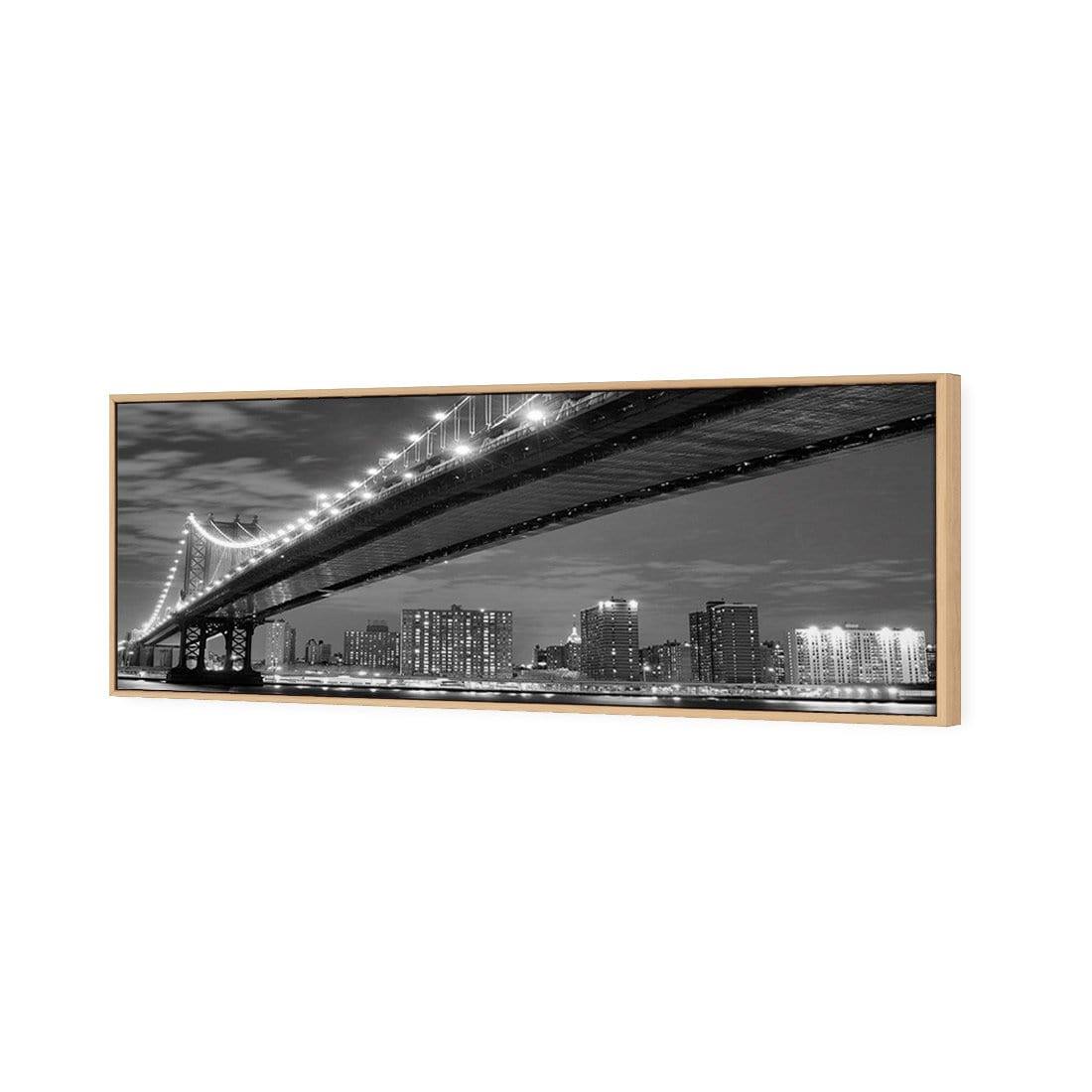 Bridge over New York, Black and White (Long) - Wall Art Designs - 1251_BL_H WAD_CP - MPY - 260 - M - S - S_60x20_S - 1550 - OAK