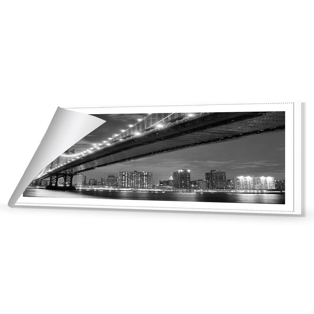 Bridge over New York, Black and White (Long) - Wall Art Designs - 1251_BL_H WAD_CP - MPY - 260 - M - R_60x20_NONE