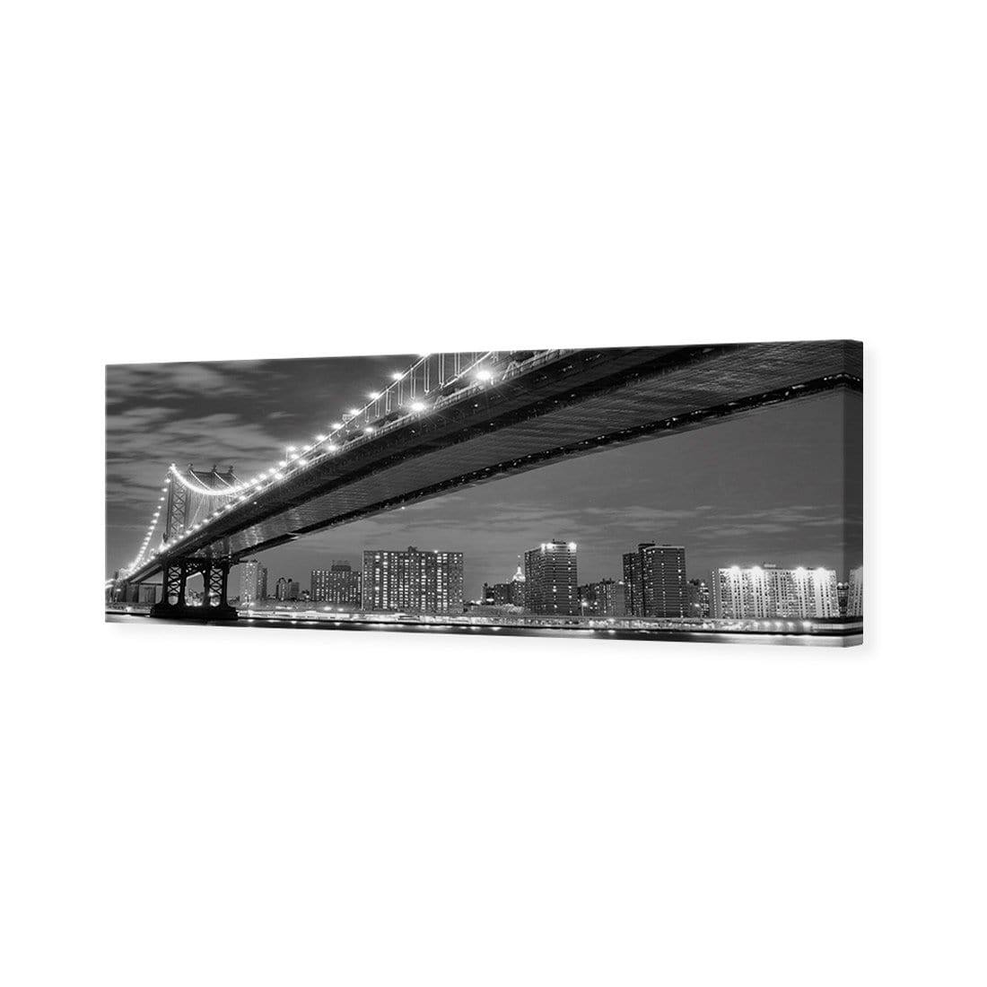 Bridge over New York, Black and White (Long) - Wall Art Designs - 1251_BL_H WAD_CP - MPY - 260 - M - S - S_60x20_NONE