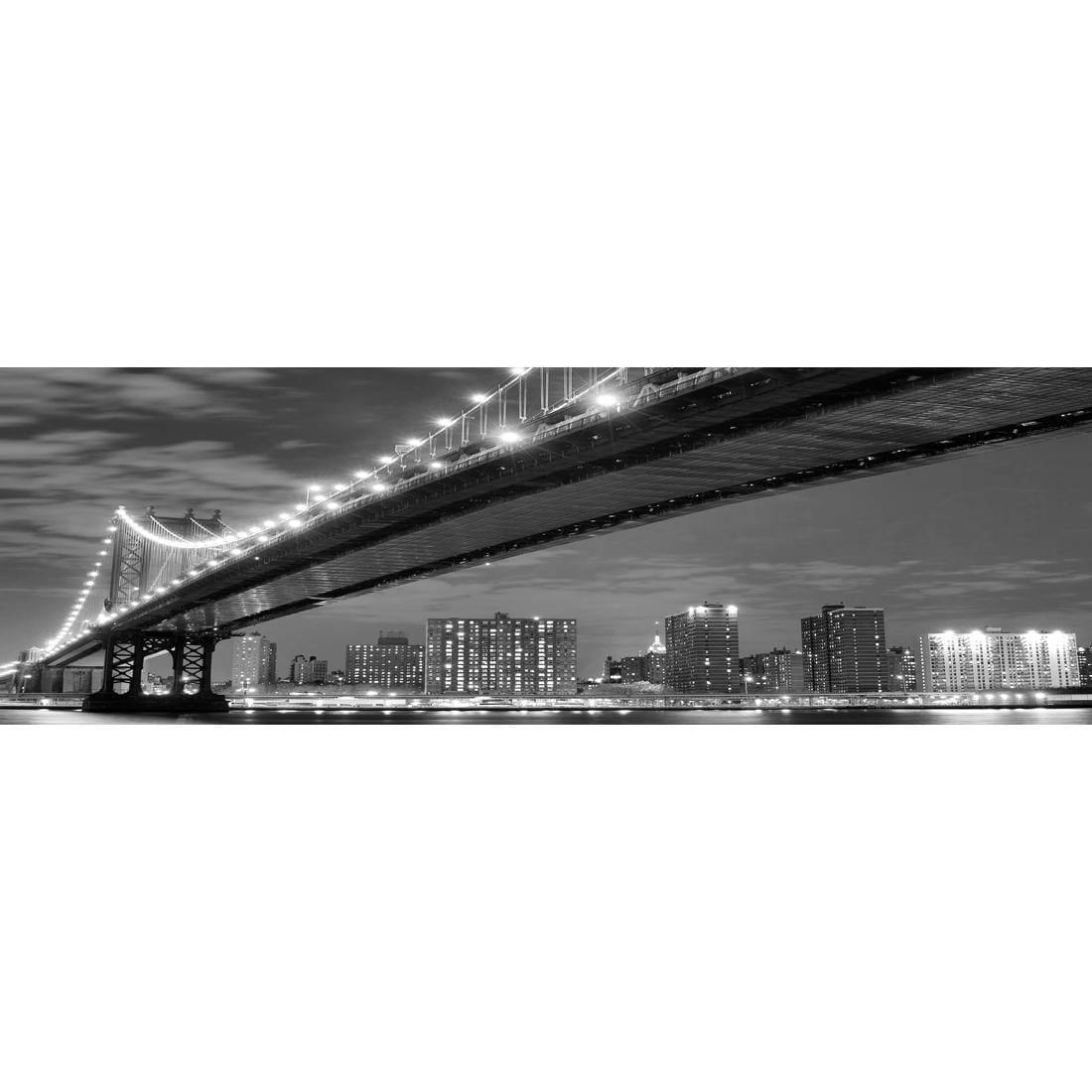 Bridge over New York, Black and White (Long) - Wall Art Designs - 1251_BL_H WAD_CP - MPY - 260 - M - S - S_60x20_NONE