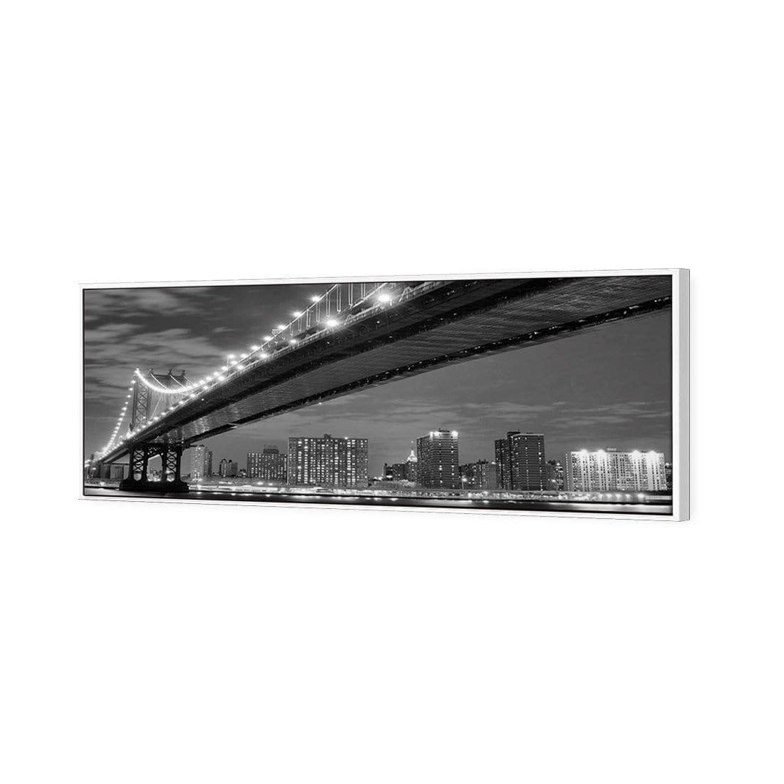 Bridge over New York, Black and White (Long) - Wall Art Designs - 1251_BL_H WAD_CP - MPY - 260 - M - S - S_60x20_S - 1550 - WHT