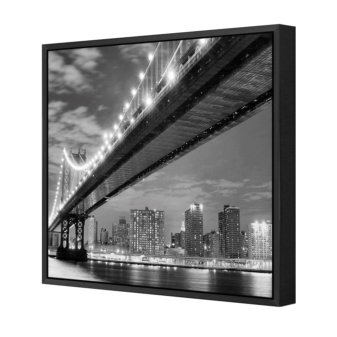 Bridge over New York, Black and White (Square) - Wall Art Designs - 1251_BS_Q WAD_CP - MPY - 260 - M - S - S_37x37_S - 1550 - BLK