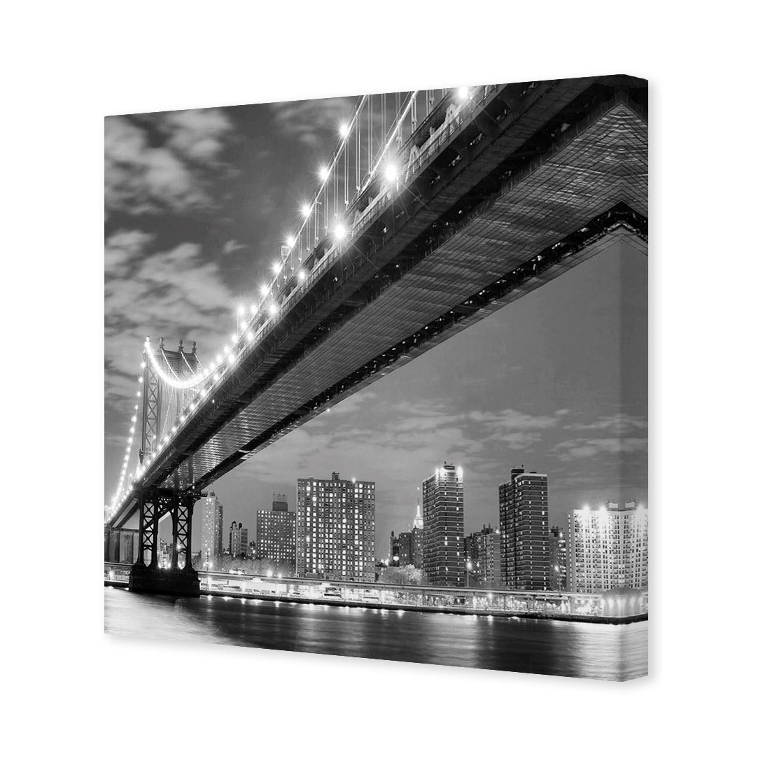 Bridge over New York, Black and White (Square) - Wall Art Designs - 1251_BS_Q WAD_CP - MPY - 260 - M - S - S_37x37_NONE