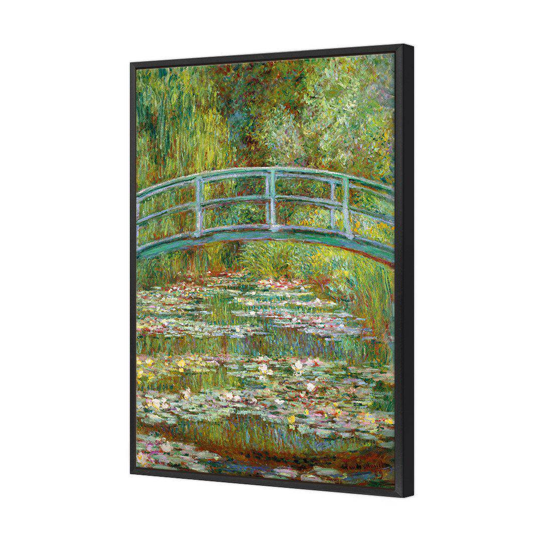 Bridge Over Rose Pond by Monet | Standard Canvas | Floating Frame | Black