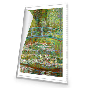 Bridge Over Rose Pond by Monet | Standard Canvas | No Frame | Rolled Canvas