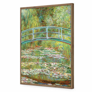 Bridge Over Rose Pond by Monet | Standard Acrylic | Flat Frame No Border | Natural