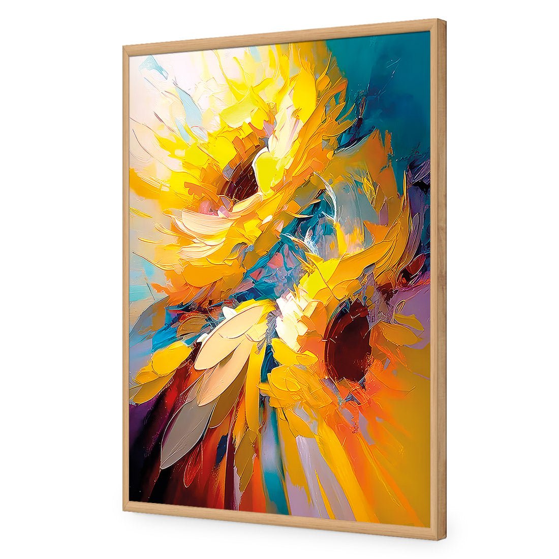 Bright Sunflower Splash - Wall Art Designs - WB_100789_AR_V CAF_AP - 030 - EDG_45x30_S - 2538 - OAK