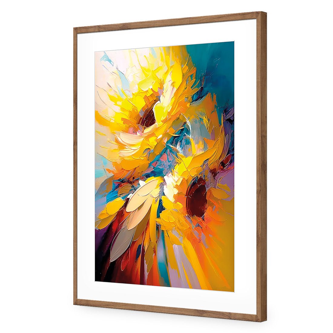 Bright Sunflower Splash - Wall Art Designs - WB_100789_AR_V CAF_AP - 030 - MAT_45x30_S - 2538 - NAT