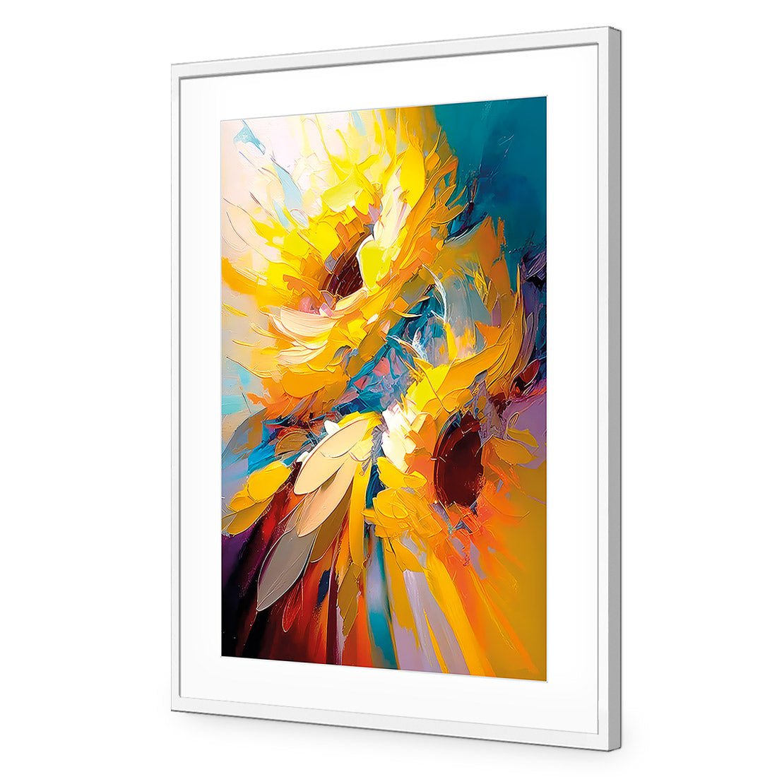 Bright Sunflower Splash - Wall Art Designs - WB_100789_AR_V CAF_AP - 030 - MAT_45x30_S - 2538 - WHT